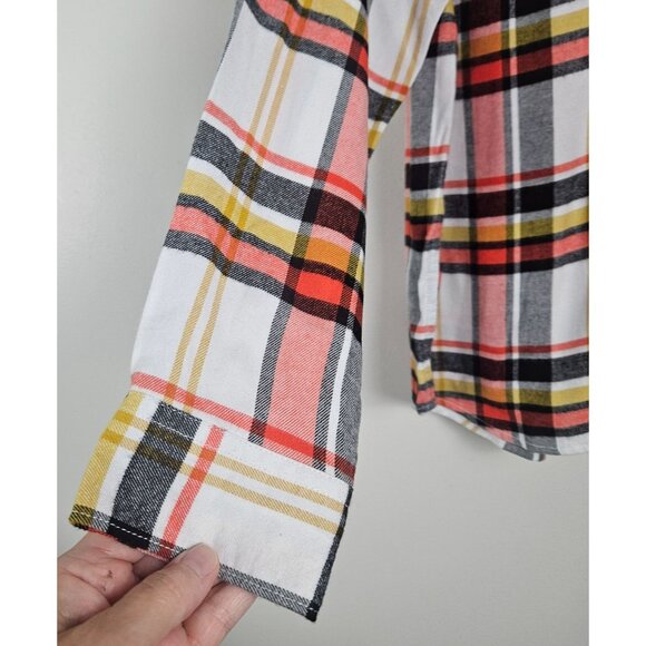 Boys XXL-18 Wonder Nation Hooded Plaid Shirt Chest Pocket Button Up School Warm - Picture 4 of 8